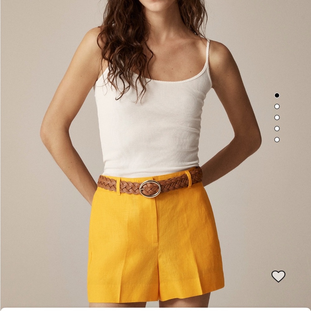 J. Crew Yellow High Waist Shorts with Tailored Design
